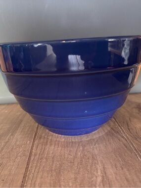 Boston Warehouse Deep Cobalt Blue Stoneware Mixing Bowl
